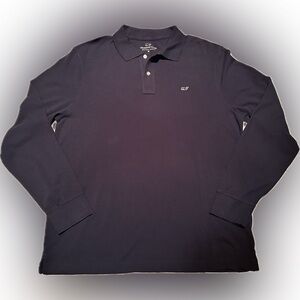 Men’s Navy Vineyard Vines Polo Shirt Long Sleeve